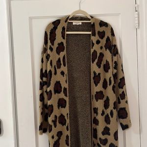 Cheetah print cardigan
